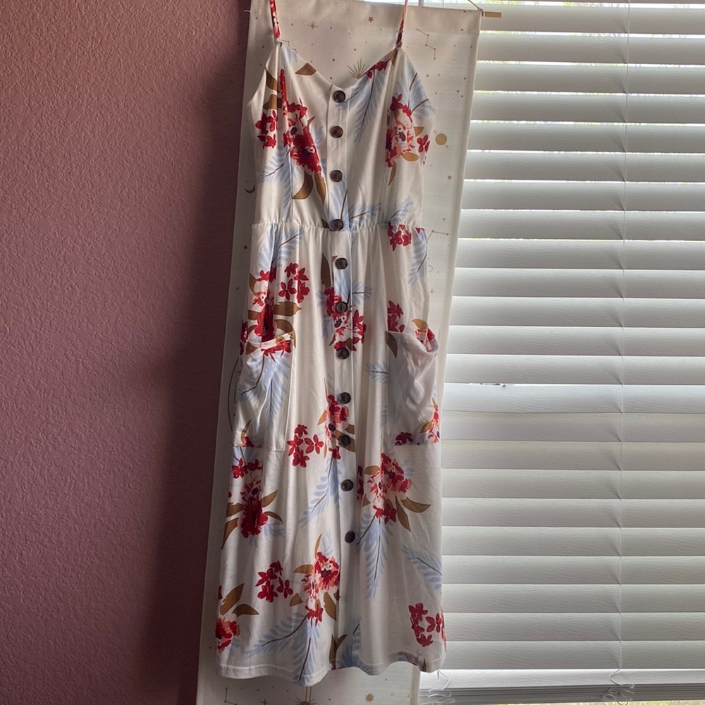 White patterned Angashion dress S